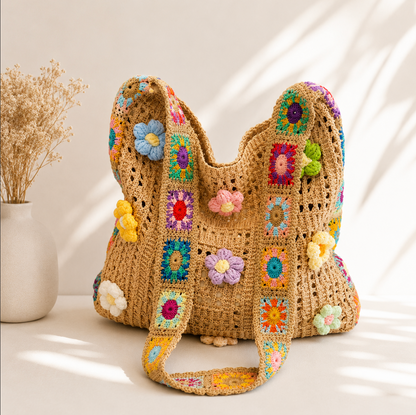 Lily Flower Crochet Bag