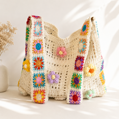 Lily Flower Crochet Bag